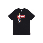 Levis X Super Mario Puuvillane Tr&uuml;kitud L&uuml;hikeste Varrukatega T-s&auml;rk Meeste Topid Must 22491-0707 S