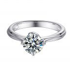 S925 h&otilde;bedane s&otilde;rmus &uuml;hekaraadine teemants&otilde;rmus abielus&otilde;rmus Moissanite D v&auml;rviline s&otilde;rmus US code No. 5