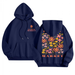 Naiste mood vabaaja pikkade varrukatega, tr&uuml;kitud &uuml;mmarguse kaelusega kapuutsiga taskutega s&auml;rk S beež