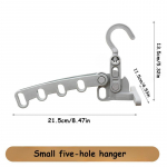 Kaasaskantav kokkupandav reisiripp Kokkupandav riiete kuivatusrest Reisipuud 5 auguga riputusriiul hotelli matkamiseks Five hole hanger