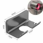 Hoiuhoidik F&ouml;&ouml;ni hoidik Seinale kinnitatav nagi Vannitoa riiul Hoiuriiulid Aksessuaarid Riiulid Juukseharja Hoiuhoidik hall v&auml;rv