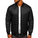 Meeste s&uuml;gistalvine t&otilde;mblukuga tasku puuvillane soe sulejope, pakitav kerge mantel M must