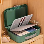 Sertifikaadi korraldaja kott suure mahutavusega leibkonna perekonna tunnistus kinnisvara konto raamatu dokument eripaketi organiseerimise kast 2-layer storage box tumeroheline v&auml;rv