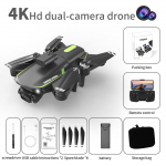 Uus F166 kokkupandav droon 360&deg; neljapoolne takistuste v&auml;ltimise EIS stabiilne harjadeta mootor HD kahe kaameraga Wifi Fpv neljakopteri m&auml;nguasi kingitus lastele 4K 1 battery must