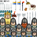 Keskaegne r&uuml;&uuml;tli s&otilde;dalane ehitusplokid s&otilde;jav&auml;e s&otilde;duri figuurid Euroopa lossivahi armee m&otilde;&otilde;k relv s&otilde;ja hobune tellised m&auml;nguasi kingitus