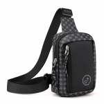 Casual Business &otilde;lakott meestele PU-nahast k&auml;ekott Laia rihmaga ristkehaga kotid Ruuduline Disainer meeste seljakotid must