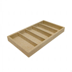 Prilliklaasi alus, ehtekarbis 5 pesaga kellahoidja, Khaki Linen MDF