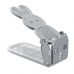 Kingade hoidik S&auml;ilitusriiul j&auml;nkukujuline libisemiskindel disain Kahekihiline reguleeritav kingaalus K&otilde;rged kontsad Sussid Abin&otilde;u riiul valge