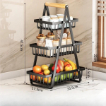 2/3 korruseline lauapealne puuviljakorv, kaasaskantav puuviljakauss K&ouml;&ouml;k Korraldaja Hoiu- ja s&ouml;&ouml;gituba Puuviljad K&ouml;&ouml;giviljad Suupisted