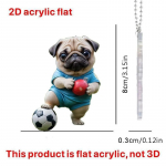 Uus akr&uuml;&uuml;list lame 2D Kicker Dog auto dekoratiivne ripats j&otilde;ulup&auml;eva dekoratiivne seljakott v&otilde;tmehoidja ripats