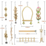 Linnupapagoi kiiged m&auml;nguasjad, n&auml;rimine seistes rippuva ahvena v&otilde;rkkiik ronimisredel Linnupuuri m&auml;nguasjad viirpapagoi, papagoi, konure, kukeseene, mynah jaoks