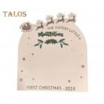 Baby First Christmas Footprint tahvel Imiku jalaj&auml;lg puuv&otilde;&otilde;rikud puidust silt DIY vasts&uuml;ndinud poistele t&uuml;drukutele jalaj&auml;lg Kunst k&auml;sit&ouml;&ouml;laud Uus ema m&auml;lestuskingitus A