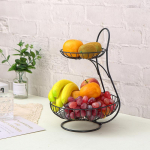 Household Light Luxury Metal Fruits Plate Tray Stand Two Three Layer Personality Creativity Iron Art Delicate Fruit Basket