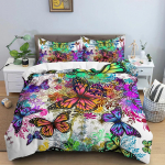 Lastele Laste v&otilde;revoodi tekikate Padjap&uuml;&uuml;r Galaxy Butterfly voodipesukomplekt t&uuml;drukutele Printsess King Queen Pol&uuml;ester tekikott 135x200cm 2pcs