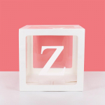 A-Z letter Name Transparent Balloon Box BABY ONE Blocks Boy Girl Party Gift Box Wedding Decoration Baby Shower Birthday Party