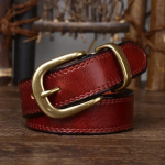 2,8 CM Puhtast veisenahast ehtsast nahast naiste kvaliteetsed teksad messingist pandlaga v&ouml;&ouml;d Kauboi moedisainerrihmad naistele luksus 95cm must