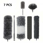 Mikrokiust tolmulapp koos pikendusvardaga, pikendatava vahega tolm k&otilde;rge laeventilaatori puhastamiseks, sisekatus, &auml;mblikuv&otilde;rk, rulood, m&ouml;&ouml;blivahe tolmu 7PCS