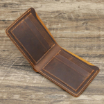 100% ehtsast nahast rahakott meeste vintage stiilis bifold pruun rahakott meestele ehtne nahk