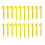 20 tk 14,5 cm telkimistelk raskeveokitega v&auml;lik&auml;mping aiahoov Puhkus t&auml;ispuhutav kaunistus vaia varikatus tuulekindel maapind telgivaip C kollane