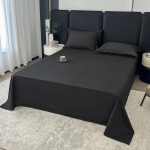 1 tk Egiptuse puuvillast lina, 400 TC 100% puuvillast pealmine lina, luksuslik pehme voodilina voodipesu, topelt-, queen- ja king-voodile 200x230cm must