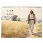Jeesuse seinakalender 2025 piiblisalm seinakalender kristlik kalender inspireeriv seinamaaling naljakas Jeesuse piiblikalender L