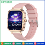 SACOSDING uus NFC nutikell 1,75-tolline AMOLED-ekraan naiste spordikell Bluetoothi ​​k&otilde;ne tervisemonitor IP68 veekindel Android IOS-ile