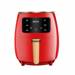 Air Fryer 1PC4,5L Kodune intelligentne LED-puuteekraan 360-kraadine k&uuml;psetamine Tervislik toiduvalmistamine &Otilde;livaba multifunktsionaalne elektriline frit&uuml;&uuml;r 4.5L punane