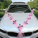 1 komplekt Pulmaauto kaunistus auto esiosa lill pulmatarbed pulma peamine pulmaauto paigutuskomplekt loominguline isikup&auml;ra roosa