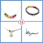 Pierres et Min&eacute;raux. Parure Bracelet Collier Perles Tourmaline multicolore + H&eacute;matite 8 mm. Taille personnalisable.