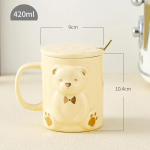 420 ml multikas karu keraamiline kohvitass kruus hommikueine tass kodu kontor paar igap&auml;evane joomine tee piim vesi kruusid tassid 420ml