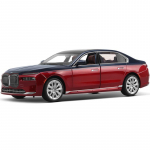 1/24 M&otilde;&otilde;tkava BMW I7 G70 M70L Luksuslik Sedaan Sulamist Mini Auto Valatud Metallist M&otilde;&otilde;tkava Auto Mudel Heli ja Valgusega Kogumik Laste M&auml;nguauto S&otilde;iduk punane