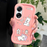 V&auml;rvitud muster Big Wave Edge pehme silikoon materjal Macaron telefoni &uuml;mbris p&otilde;rutuskindel kaitsev kummist &uuml;mbris OPPO Reno Realme jaoks OPPO Find X5 Lite roosa