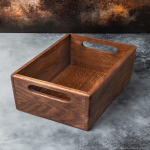 Pesastatavad puidust kastid, Puidust kast k&auml;epidemega, Rustikaalne pruun dekoratiivne puidust hoiukast, Virnastatav kuubikukorv koju