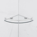 Vannitoa riiulid, vannitoa klaasist nurgariiul seinale kinnitatav, karastatud klaasist riiul du&scaron;igeeli/seebi hoidmiseks-C