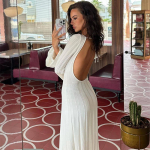 Pikkade varrukatega pitsiline seljata kootud kleit naistele Suvine &otilde;huke k&otilde;rge v&ouml;&ouml;kohaga kudum Pikad kleidid Femme Peomee Elegantne &otilde;htukleit L