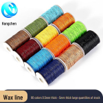 V&auml;rviline 3mm Korea vahan&ouml;&ouml;r k&auml;sitsi valmistatud DIY kaelakee kudumiseks ja r&otilde;ivaaksessuaarideks. Black 1mm, 160m/roll
