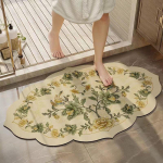 Retro Hiina linnu ja lille libisemisvastane matt k&ouml;&ouml;ki ja vannituppa 80*120cm (Crystal Velvet)