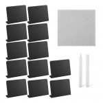 12 tk V&auml;ikesed Tahvlid Toit Bufee Korduvkasutatavad Mini Kriiditahvlid Valge Viltpliiatsiga L&otilde;uend 12pcs