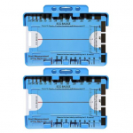 L&auml;bipaistev 7-astmeline joonlaud M&otilde;&otilde;teriist Veekindel Kompaktne disain EKG-interpretatsiooni taskuviide Hindamisvahend 1pc