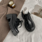 &Uuml;htsed kingad V&auml;ikesed nahkkingad Naiselik Briti t&uuml;druk Jaapanip&auml;rane Metsik Must Retro Mary Jane Kingad Lolita Platvormkingad Madala kontsaga 36