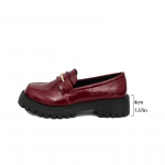 Naiste Kingad Mokassiinid Naiste K&otilde;rge Kontsaga Pluss Suurus Kontori Pumbad Naised Metallkaunistus &Uuml;mar Nina Keskmise Kontsaga Peale Libistatavad Kingad Naised 35 veinipunane v&auml;rv