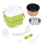 Majapidamises kasutatav kaasaskantav mini riisipliit elektriline toiduauruti 1,5L  (Roheline) roheline