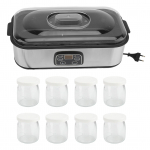 1,4L Elektriline Jogurtimasin Reguleeritava Temperatuuri ja Ajaga Jogurtimasin 8 Jogurtipurgiga EU Plug