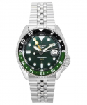 Seiko 5 Sports SKX GMT Roostevabast terasest Rohelise sihverplaadiga Automaatne SSK035K1 100M Meeste k&auml;ekell roheline