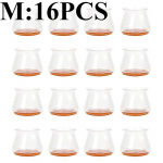 16/4 tk Toolijalgade Kaitsmed Parkettp&otilde;randatele, Silikoonist Vildist M&ouml;&ouml;blijalgade Kattepadjad P&otilde;randate Kaitsmiseks Kriimustuste Eest M(16PCS)