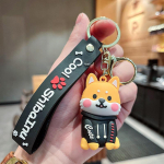 Kohandatud Shiba Inu 3D pehmest PVC-st v&otilde;tmehoidja ornament