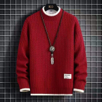 Meeste avara sviitriga meeste Slim Fit moodne silmkoeline kampsun Meeste paks soe kampsun Homme retrotriibulised kampsunid S