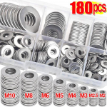 180 tk roostevabast terasest seibid O r&otilde;ngaskinnitused tihendite komplekti komplektid M2 M2,5 M3 M4 M5 M6 M8 M10 lamedate seibide tihendid 180PCS