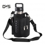 Magnetiline veepudelikott j&otilde;usaali jaoks, veekeetjakott kahepoolse vahtsega, reguleeritav rihm, sling-kott fitnessitarvete jaoks beež