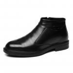 Klassikalised mustad meeste nahast saapad &Auml;ri vabaaja k&otilde;rge &uuml;laosaga kleit Kingad Meeste kvaliteetsed t&otilde;mblukuga poolsaapad Meeste botas para hombre 39